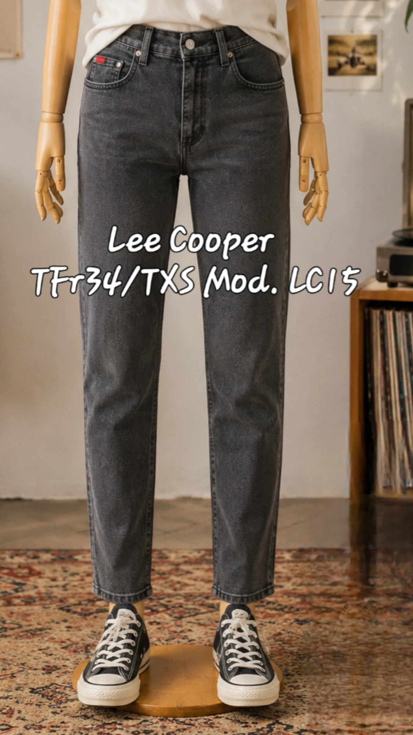 Lee Cooper Jean TFr34/TXS-Modèle LC15-Coupe Fuselée&Taille Haute -Gris Foncé- en TBE
